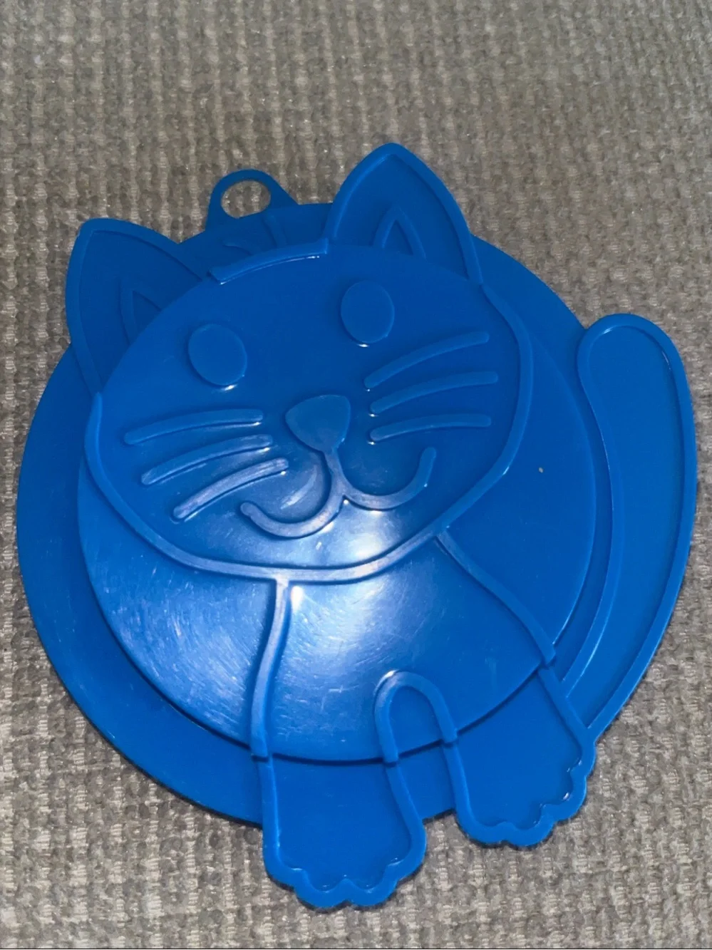 Blue Cat-Shaped Pet Can Food Cover